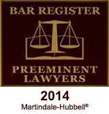 Bar Register Preeminent Lawyers badge, 2014