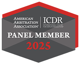 American Arbitration Association | International Centre for Dispute Resolution | Panel Member 2025